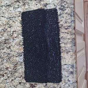 Made in Hong Kong Black Sequin Dress Purse